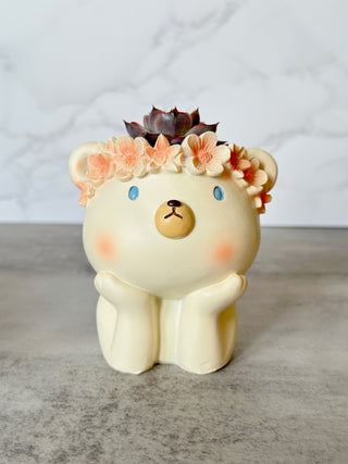 Bear with Flower Crown