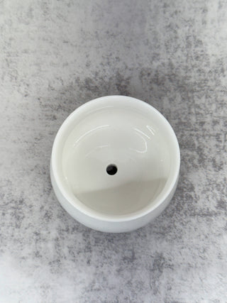 White Glazed Ceramic Pot